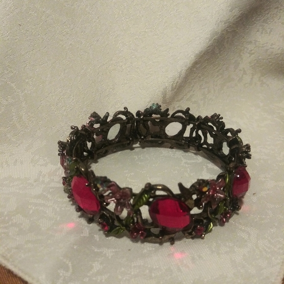Vintage Jeweled Cuff Bracelet - Picture 3 of 5